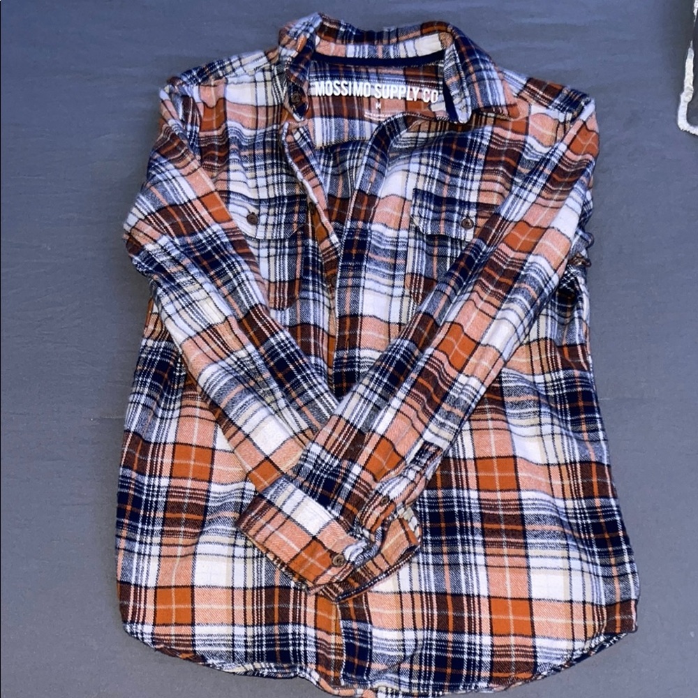 Mossimo Supply Co. Kids Plaid Shirt - Orange and Blue